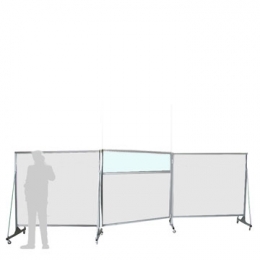 Separè autostabile MACRO QUINTA "finestrato" - cm 600x200h (3 elementi)