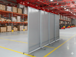 Separè autostabile MACRO SLIDE "alveolare" - cm 450x250h (3 elementi)