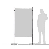 Pannello espositivo EXPO'  "composito" con  basi tonde - cm 110x200h - Pannello espositivo EXPO'  