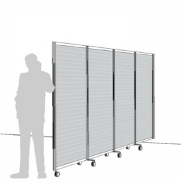 Separè a parete ALA ROTOFOOT LIGHT "alveolare" - cm 405x190h (4 elementi)