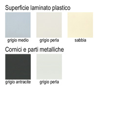 Colori e finiture del separè Clipper Roller 30