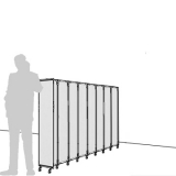 Separè a parete CLIPPER ROLLER LIGHT 30 PLUS - cm 249x140h (8+1 elementi)  - Separè a parete CLIPPER ROLLER LIGHT 30 PLUS - cm 249x140h (8+1 elementi) 