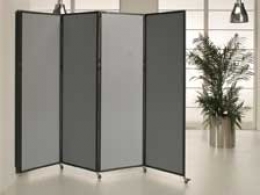 Separè a parete CLIPPER ROLLER LIGHT "laminato" - cm 264x201h (4 elementi)