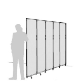 Separè a parete CLIPPER ROLLER LIGHT "laminato" - cm 329x201h (5 elementi) - Separè a parete CLIPPER ROLLER LIGHT 