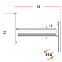 Separè autostabile CLIPPER ROLLER "laminato" - cm 471x193h (7 elementi)