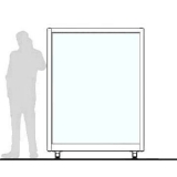 Pannello divisorio ALA "vetroplastico"  dotato di coppia piedi AAP02 - cm.150x180h - Pannello divisorio ALA 