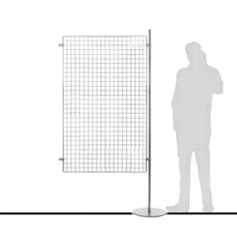 Pannello espositivo EXPO'  "griglia" con base tonda - cm 105x200h