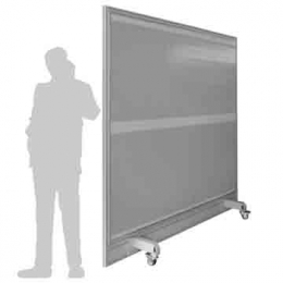 Schermo fonoassorbente e fonoimpedente autostabile JUMBO - cm 200x227h  con 4 piedi su ruote frenate