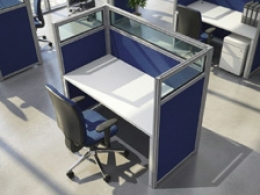 Pannello divisorio MACRO.OFX "finestrato feltro" - cm 120x160h