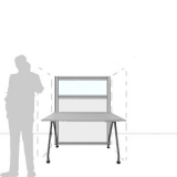 Pannello divisorio MACRO.OFX "finestrato laminato" - cm 100x140h - Pannello divisorio MACRO.OFX 