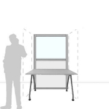 Pannello divisorio MACRO.OFX "finestrato laminato" - cm 100x180h - Pannello divisorio MACRO.OFX 