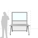 Pannello divisorio MACRO.OFX "finestrato laminato" - cm 140x180h - Pannello divisorio MACRO.OFX 