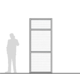 Pannello divisorio MACRO "alveolare" con doppia traversa - cm 100x250h  - Pannello divisorio MACRO 