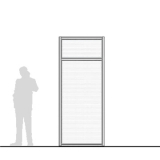 Pannello divisorio MACRO "alveolare" con traversa - cm 100x250h  - Pannello divisorio MACRO 