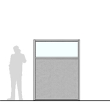 Pannello divisorio MACRO "finestrato feltro" - cm 150x200h  - Pannello divisorio MACRO 