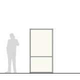 Pannello divisorio MACRO "laminato" con traversa aggiuntiva - cm 100x200h  - Pannello divisorio MACRO 