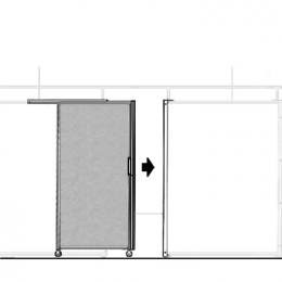 Pannello scorrevole MACRO "feltro" - cm 100x200h 