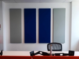 Schermo fonoassorbente a parete TXT "grip" - cm 200x60