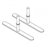Pannello divisorio TXT autostabile con 2 basi dritte - cm 120x180h 