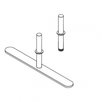 Pannello divisorio TXT di prosecuzione con 1 base dritta - cm 200x180h