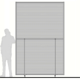 Schermo mobile su ruote MACRO VELA "alveolare" - cm 200x300h  - Schermo mobile su ruote MACRO VELA 