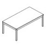 Tavolo riunioni con struttura metallica cm 186. - Tavolo riunioni con struttura metallica cm 186.